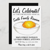 Devted Egg Annual BBQ Picnic Family Reunion Party Kaart (Voorkant / Achterkant)