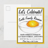 Devted Egg Annual BBQ Picnic Family Reunion Party Uitnodiging Briefkaart (Voorkant / Achterkant)