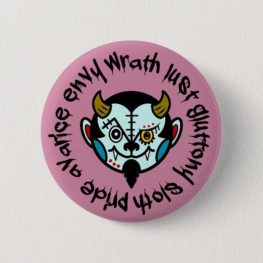 DEVULL "Seven Deadly Sins" Button badges (Voorkant)