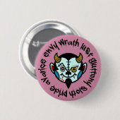 DEVULL "Seven Deadly Sins" Button badges (Voorkant /achterkant)