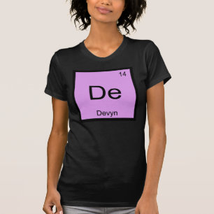 Devyn Naam Chemie Element Periodiek Systeem T-shirt
