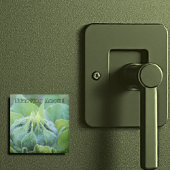 Dew bevochtigde zonnebloemknop close-up foto magneet