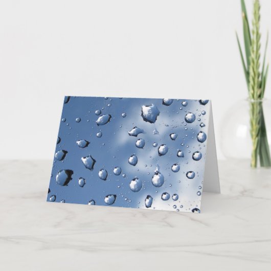 Dew Drop Fibonacci Spiral, Poëzie van Natuur Kaart (Voorkant)