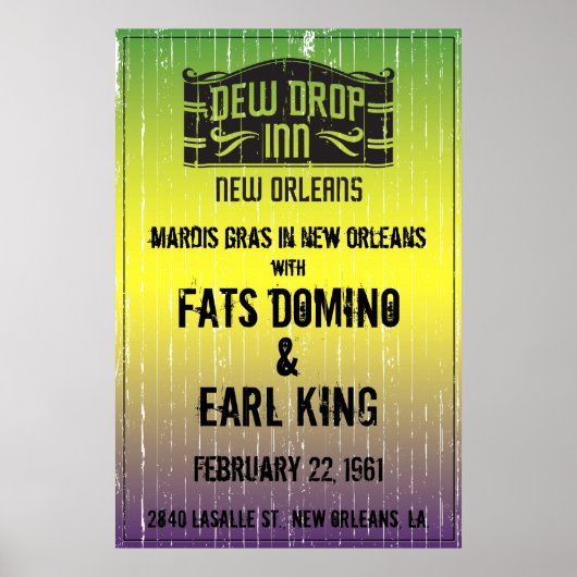 Dew Drop in New Orleans Show Poster (Voorkant)
