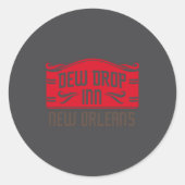 Dew Drop Inn New Orleans _1  Ronde Sticker (Voorkant)