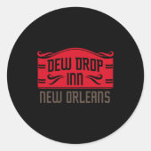 Dew Drop Inn New Orleans  Ronde Sticker (Voorkant)