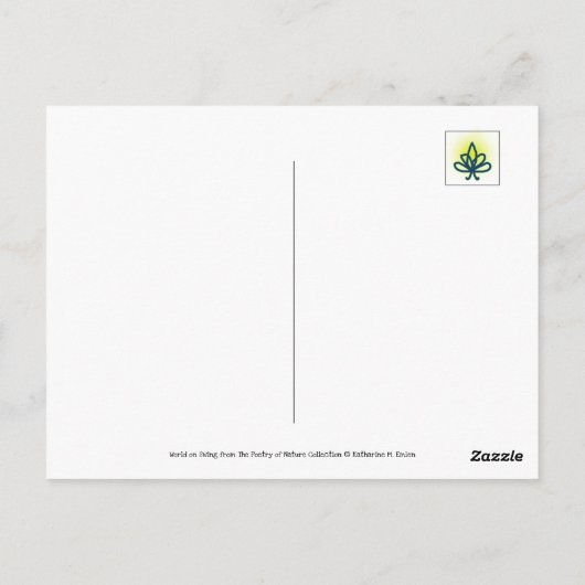 Dew Drop Rope Swing Playful Nature Briefkaart (Achterkant)