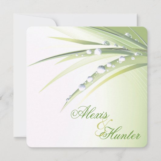 Dew Drop Wedding Kaart (Voorkant)