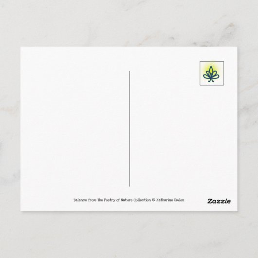 Dew Drop Yin Yang Nature Meditation  Briefkaart (Achterkant)