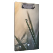 Dew Droplet op Grass Floral Natuur Foto Klembord (Rechts)