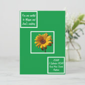 Dew Drops Daisy Wedding Kaart (Staand voorkant)