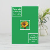 Dew Drops Daisy Wedding Kaart (Staand voorkant)