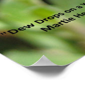 Dew Drops on a Yellow Daisy - Foto afdrukken Poster (Hoek)