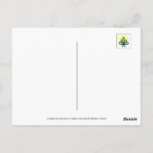 Dew Drops on Green Leaf Story in Nature Briefkaart (Achterkant)