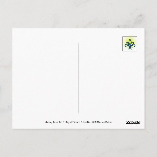 Dew Drops on Spider Web Galaxy Nature Briefkaart (Achterkant)