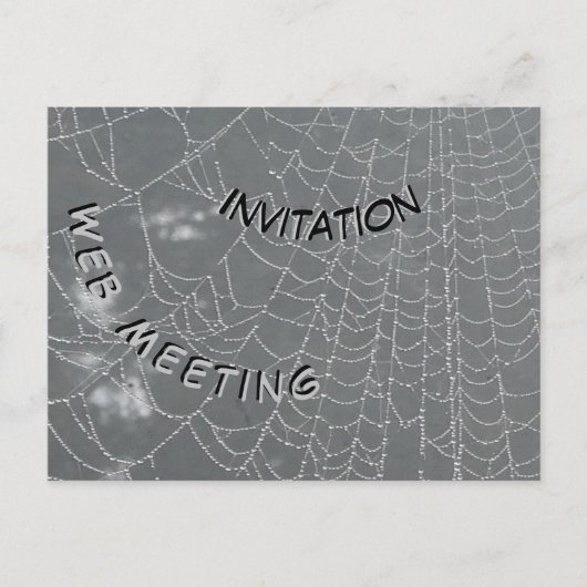 Dew Drops Spider Web Invitation Briefkaart (Voorkant)