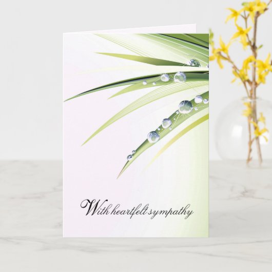 Dew druppelt sympathie kaart (Gele Bloem)