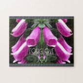 Dew Kust Pink Foxhandves Blooms Legpuzzel (Horizontaal)