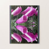 Dew Kust Pink Foxhandves Blooms Legpuzzel (Verticaal)