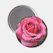 Dew kuste Pink Rose! Magneet (Voorkant / Achterkant)