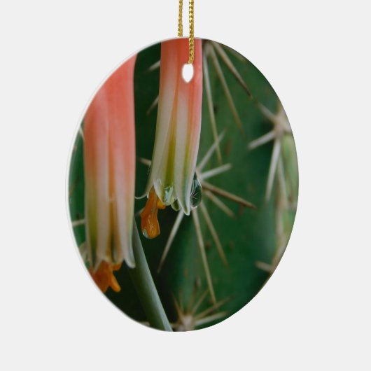 Dew op Aloe Bloom Keramisch Ornament (Rechts)