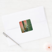 Dew op Aloe Bloom Vierkante Sticker (Envelop)