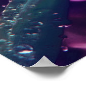 Dew. op Paarse roze lef Macro Abstract Poster (Hoek)