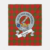 Dewar Clan Badge Tartan Pset Fleece Deken (Voorkant)