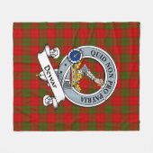 Dewar Clan Badge Tartan Pset Fleece Deken (Voorkant (Horizontaal))