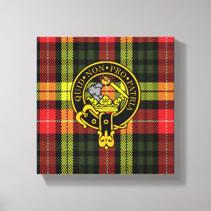 Dewar Scottish Crest en Tartan Canvas print