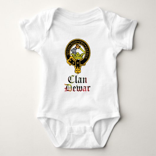 Dewar Scottish Crest Tartan Clan Name Clothes Romper (Voorkant)