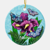 Dewdrop Butterfly Iris ornament (Voorkant)