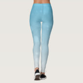Dewdrop Elegantie: Witte kunst Mode Design Leggings (Achterkant)