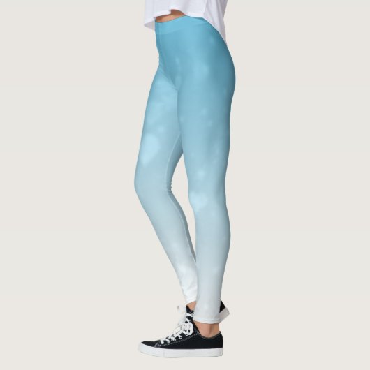 Dewdrop Elegantie: Witte kunst Mode Design Leggings (Links)