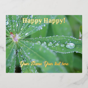 Dewdrop Folie Feestdagen Briefkaart
