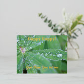 Dewdrop Folie Feestdagen Briefkaart (Staand Voorkant)