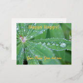 Dewdrop Folie Feestdagen Briefkaart (Voorkant / Achterkant)