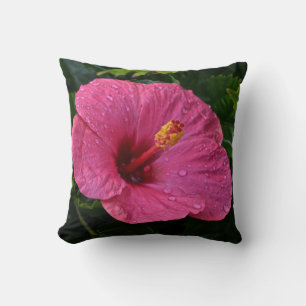 Dewdrop Hibiscus Pillow Kussen