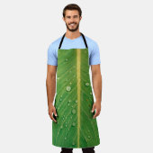 Dewdrop op groen bladhoudend plant schort (Gedragen)