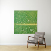 Dewdrop op groen bladhoudend plant wandkleed (In Situ (horizontaal))