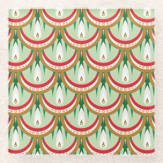 Dewdrop Scales Glass Onderzetters (Voorkant)