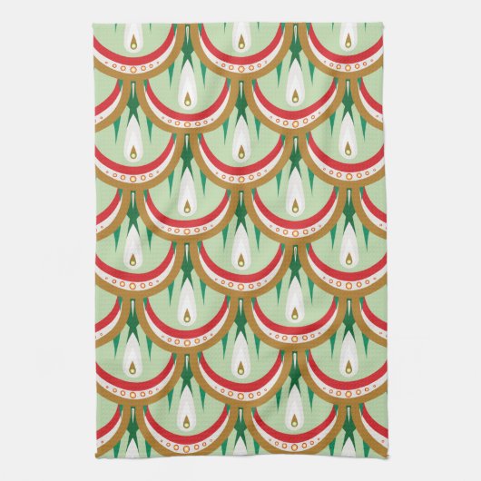 Dewdrop Scales Kitchen Towel Theedoek (Verticaal)