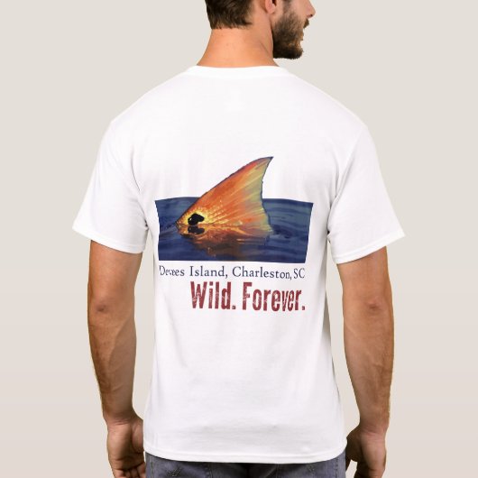 Deweeën Island Tailing Red Fish T-shirt (Achterkant)