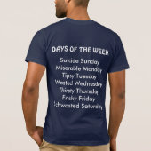 Dewey Beach - Dagen van de week T-shirt (Achterkant)