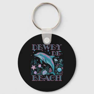 Dewey Beach De Dolfijn Liefhebber Kleurrijke Stran Sleutelhanger