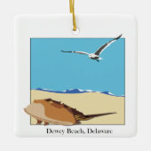 Dewey Beach, DE Hoefijzer Crab Zee Gull Beach Keramisch Ornament (Voorkant)