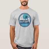 Dewey Beach Delaware Palm Tree Birds T-shirt (Voorkant)