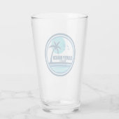 Dewey Beach Delaware Palmboom Vogels Glas (Achterkant)