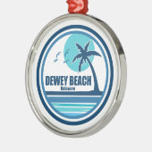 Dewey Beach Delaware Palmboom Vogels Metalen Ornament (Links)
