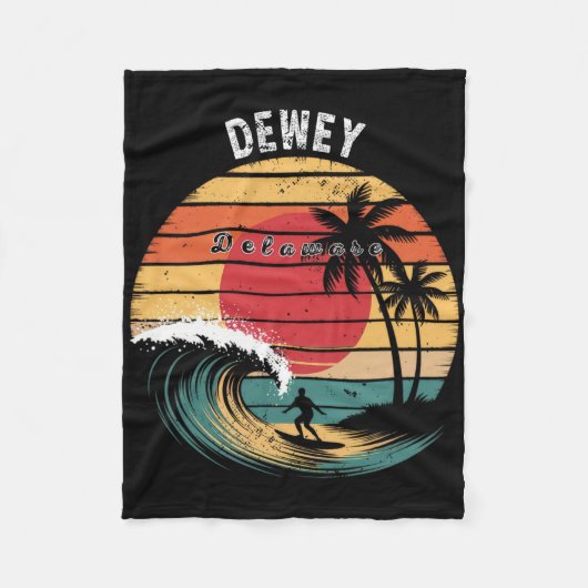 Dewey Beach Delaware strand surfen  Fleece Deken (Voorkant)